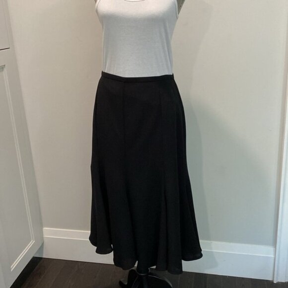 Melanie Lyne Black Flowy A-line skirt Size 10 - Picture 3 of 14